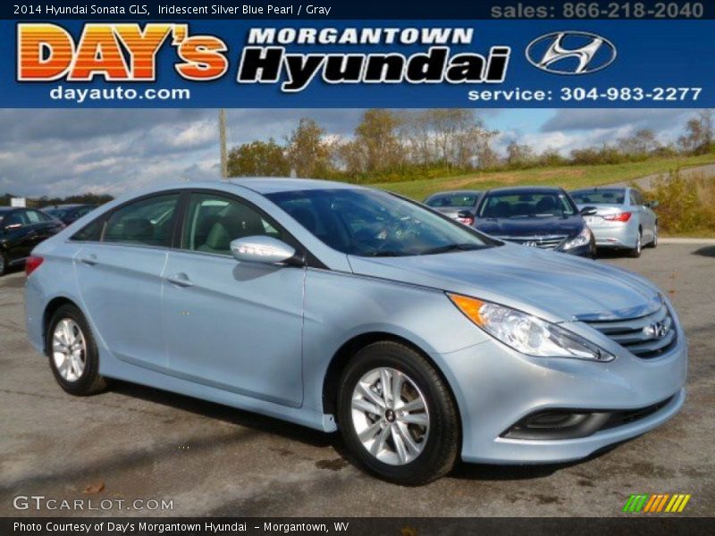 Iridescent Silver Blue Pearl / Gray 2014 Hyundai Sonata GLS