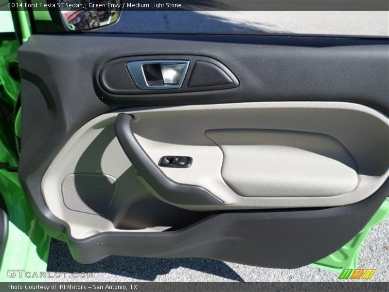 Green Envy / Medium Light Stone 2014 Ford Fiesta SE Sedan
