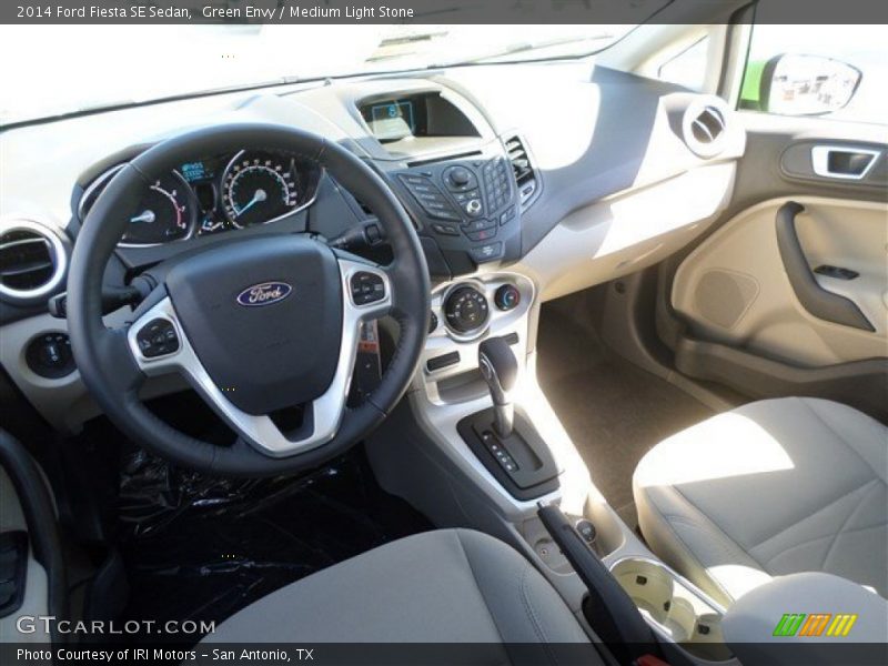 Green Envy / Medium Light Stone 2014 Ford Fiesta SE Sedan