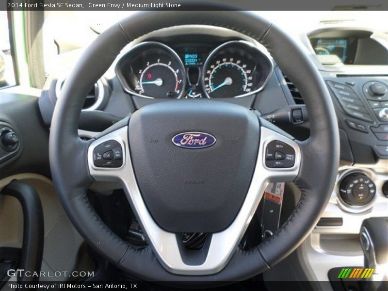 Green Envy / Medium Light Stone 2014 Ford Fiesta SE Sedan