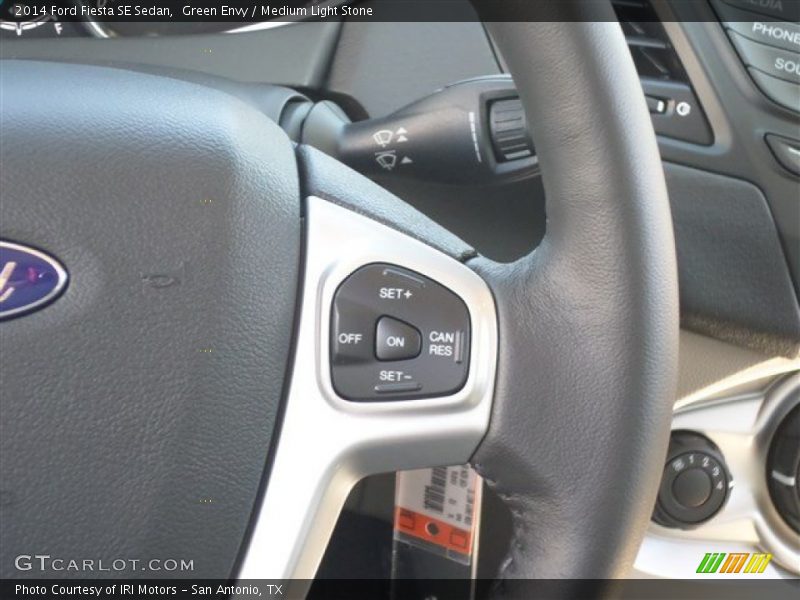 Green Envy / Medium Light Stone 2014 Ford Fiesta SE Sedan