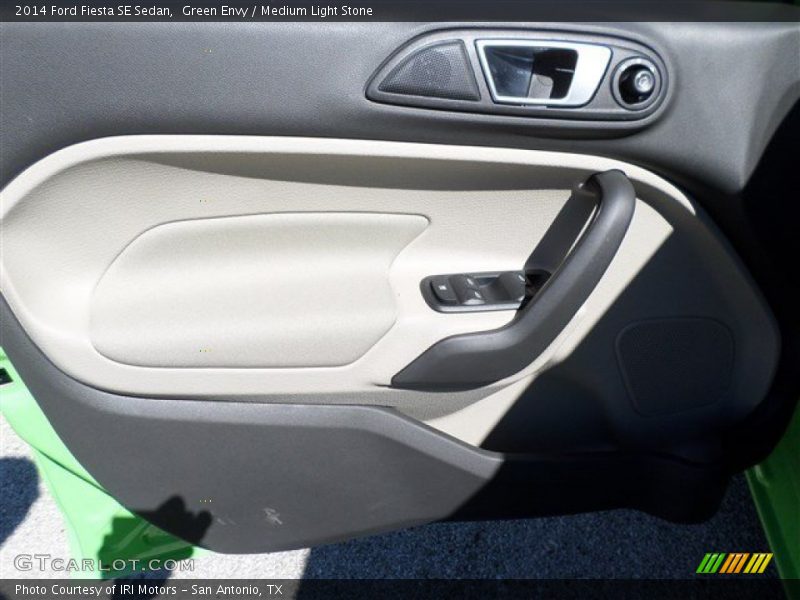 Green Envy / Medium Light Stone 2014 Ford Fiesta SE Sedan