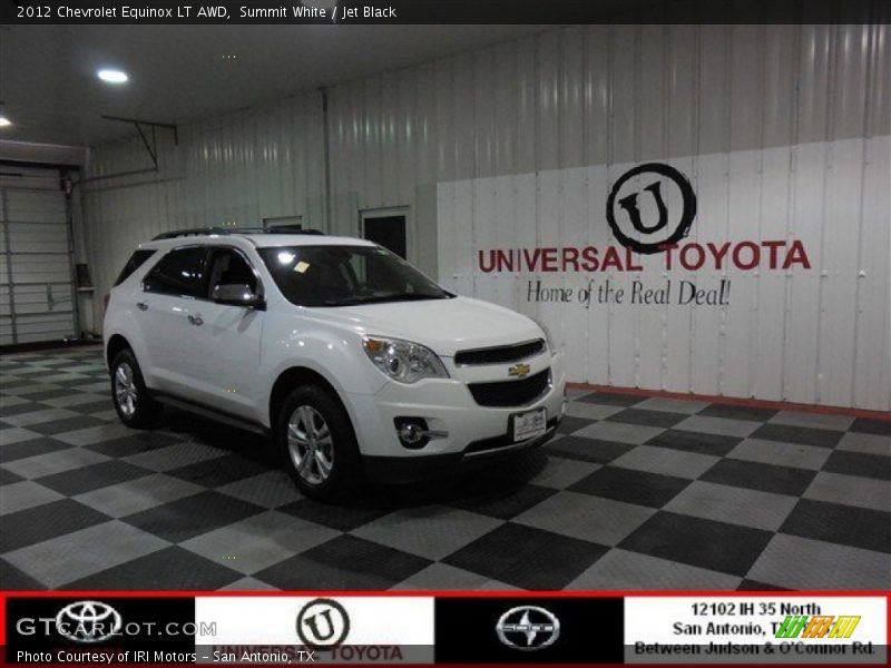 Summit White / Jet Black 2012 Chevrolet Equinox LT AWD