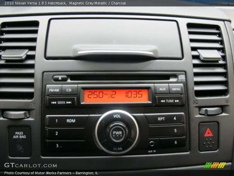 Magnetic Gray Metallic / Charcoal 2010 Nissan Versa 1.8 S Hatchback