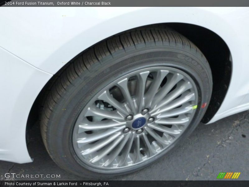 Oxford White / Charcoal Black 2014 Ford Fusion Titanium