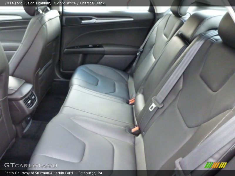 Oxford White / Charcoal Black 2014 Ford Fusion Titanium