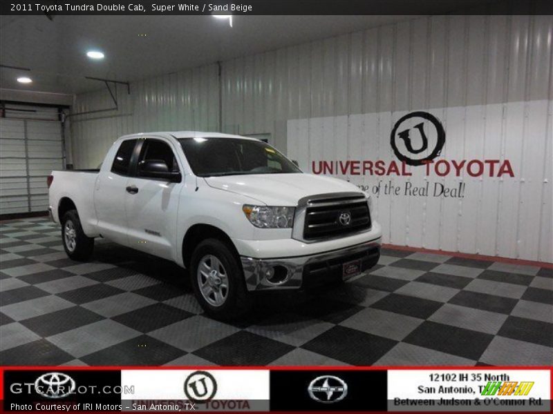 Super White / Sand Beige 2011 Toyota Tundra Double Cab