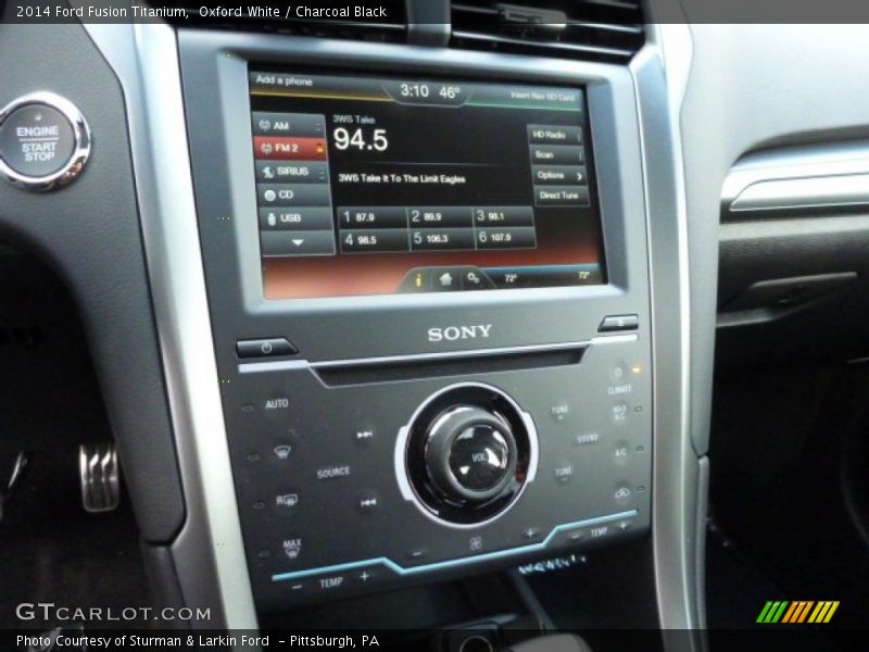 Oxford White / Charcoal Black 2014 Ford Fusion Titanium
