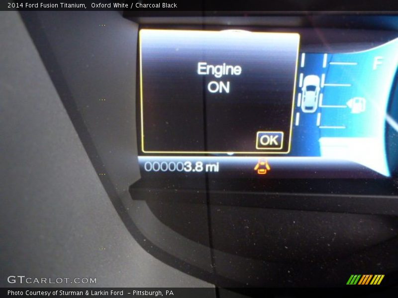 Oxford White / Charcoal Black 2014 Ford Fusion Titanium