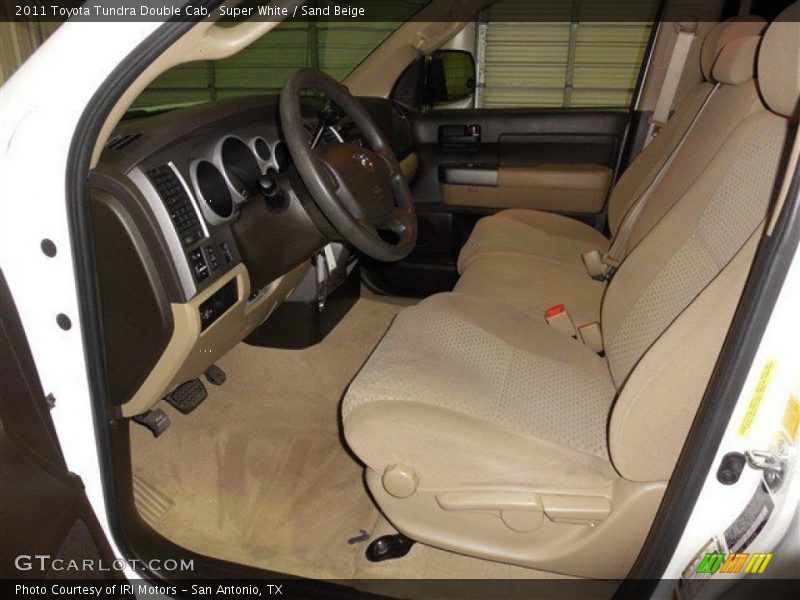 Super White / Sand Beige 2011 Toyota Tundra Double Cab