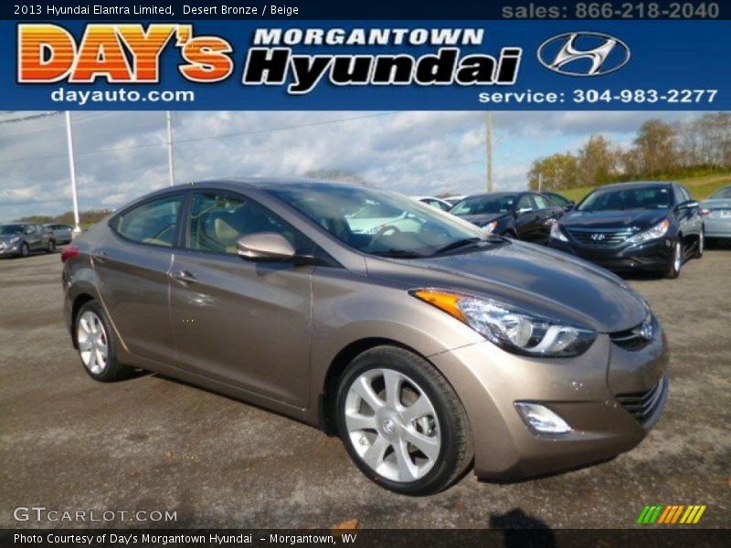 Desert Bronze / Beige 2013 Hyundai Elantra Limited