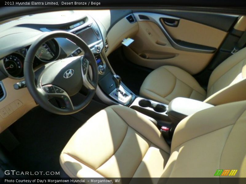 Desert Bronze / Beige 2013 Hyundai Elantra Limited