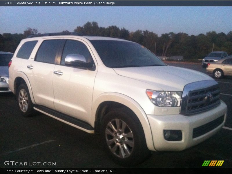 Blizzard White Pearl / Sand Beige 2010 Toyota Sequoia Platinum