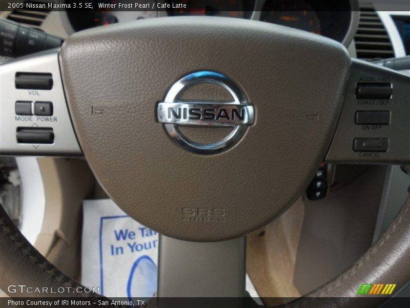 Winter Frost Pearl / Cafe Latte 2005 Nissan Maxima 3.5 SE