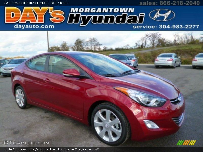 Red / Black 2013 Hyundai Elantra Limited