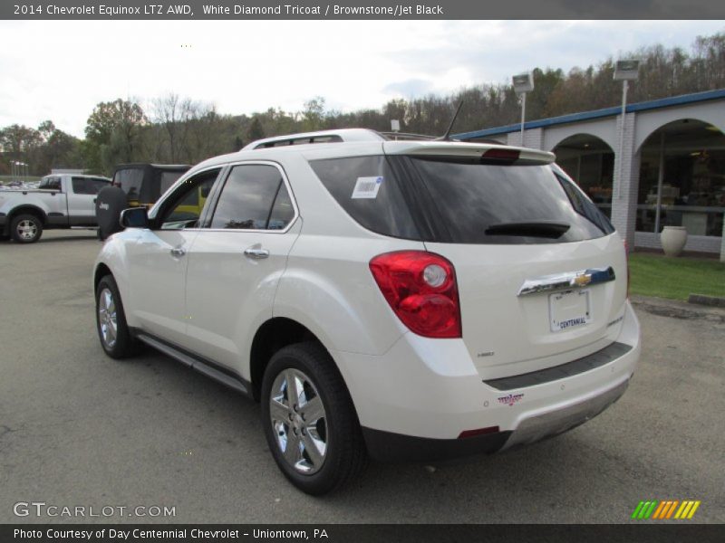 White Diamond Tricoat / Brownstone/Jet Black 2014 Chevrolet Equinox LTZ AWD