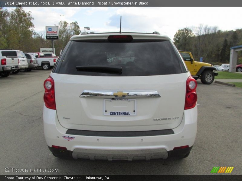 White Diamond Tricoat / Brownstone/Jet Black 2014 Chevrolet Equinox LTZ AWD