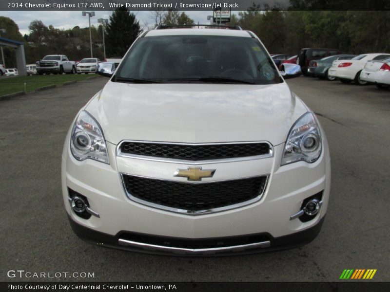 White Diamond Tricoat / Brownstone/Jet Black 2014 Chevrolet Equinox LTZ AWD