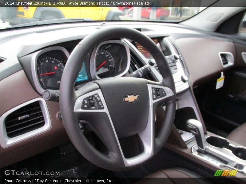 White Diamond Tricoat / Brownstone/Jet Black 2014 Chevrolet Equinox LTZ AWD