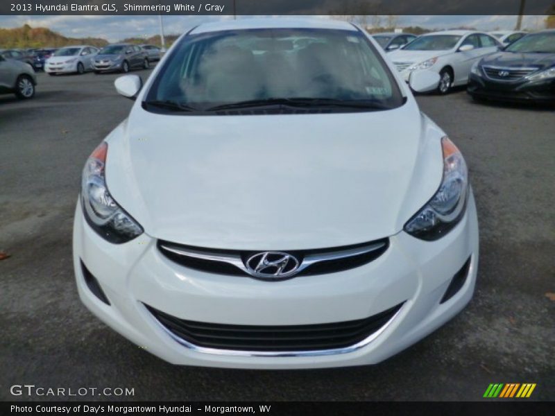Shimmering White / Gray 2013 Hyundai Elantra GLS