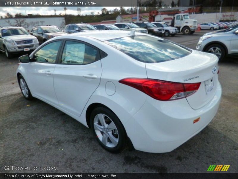 Shimmering White / Gray 2013 Hyundai Elantra GLS