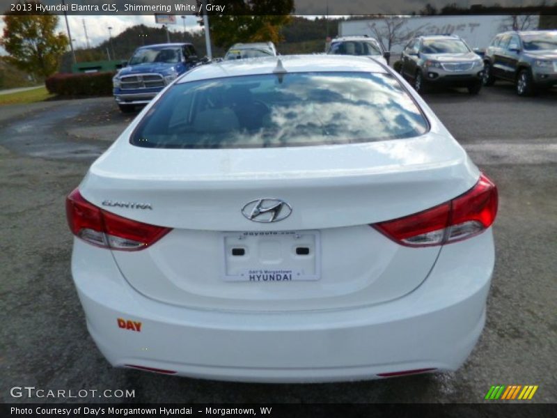 Shimmering White / Gray 2013 Hyundai Elantra GLS