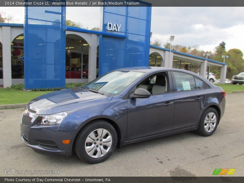 Atlantis Blue Metallic / Jet Black/Medium Titanium 2014 Chevrolet Cruze LS