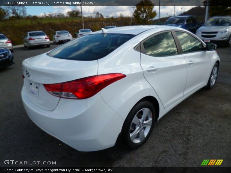 Shimmering White / Gray 2013 Hyundai Elantra GLS