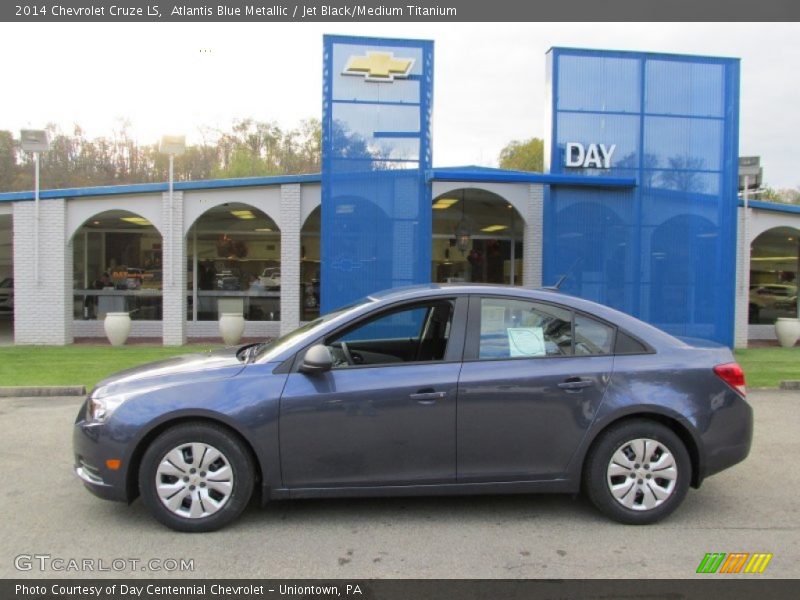 Atlantis Blue Metallic / Jet Black/Medium Titanium 2014 Chevrolet Cruze LS