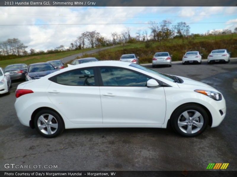 Shimmering White / Gray 2013 Hyundai Elantra GLS