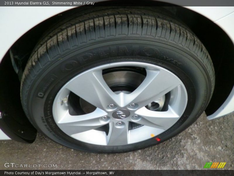 Shimmering White / Gray 2013 Hyundai Elantra GLS