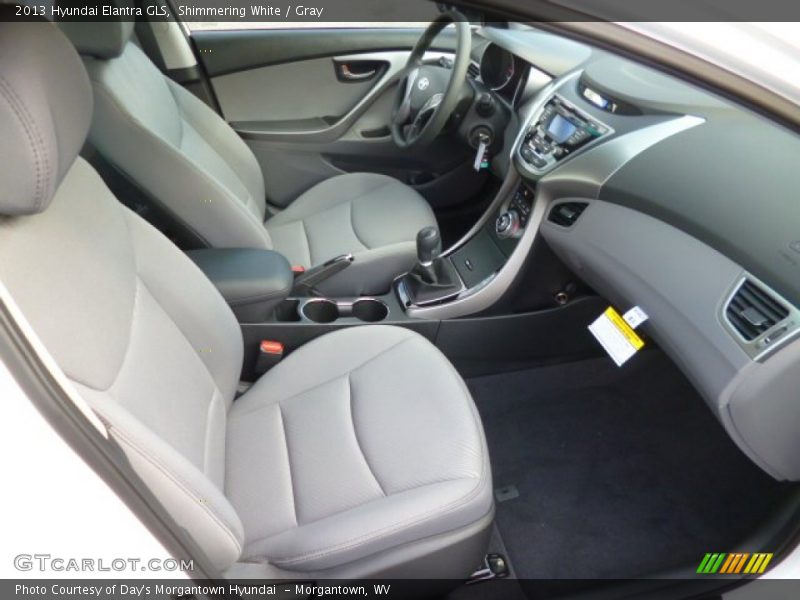 Shimmering White / Gray 2013 Hyundai Elantra GLS