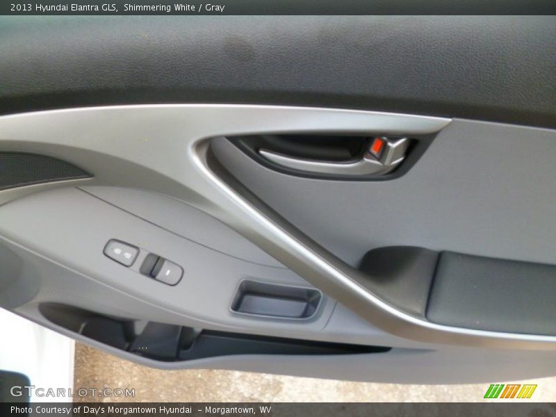 Shimmering White / Gray 2013 Hyundai Elantra GLS