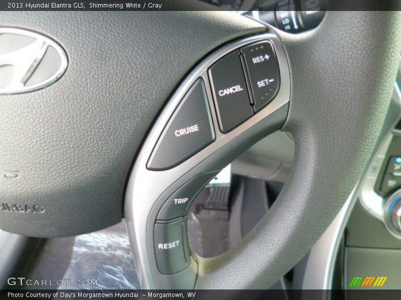 Shimmering White / Gray 2013 Hyundai Elantra GLS