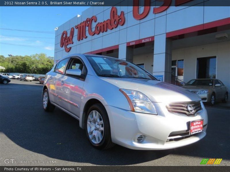 Brilliant Silver Metallic / Charcoal 2012 Nissan Sentra 2.0 S
