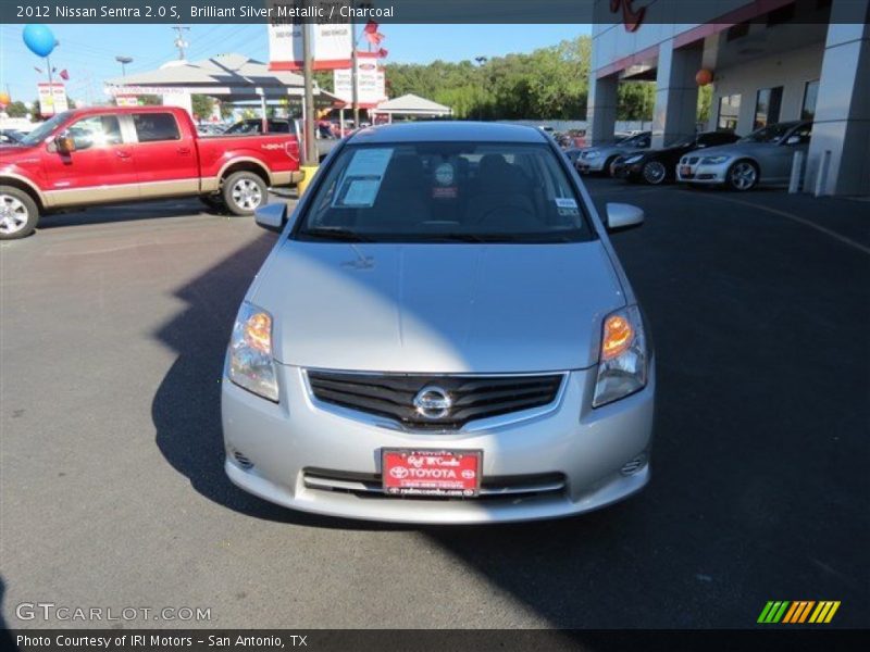 Brilliant Silver Metallic / Charcoal 2012 Nissan Sentra 2.0 S