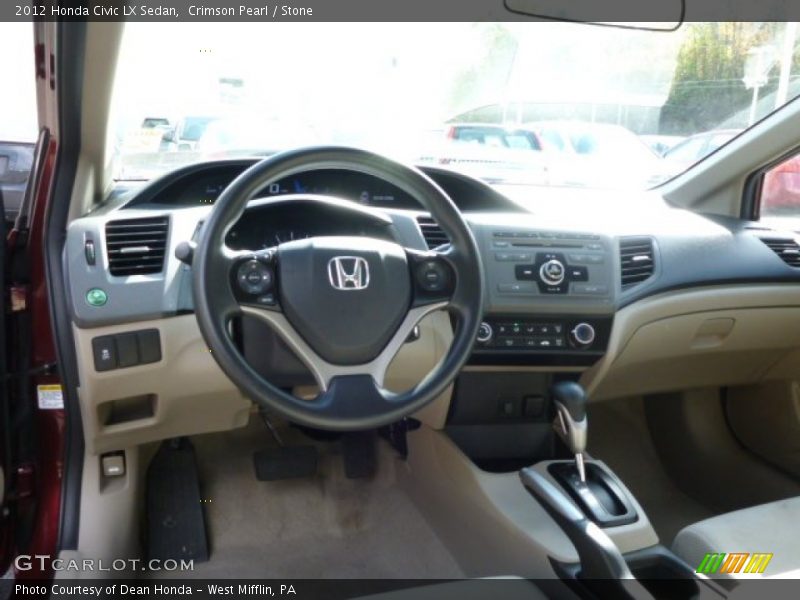 Crimson Pearl / Stone 2012 Honda Civic LX Sedan