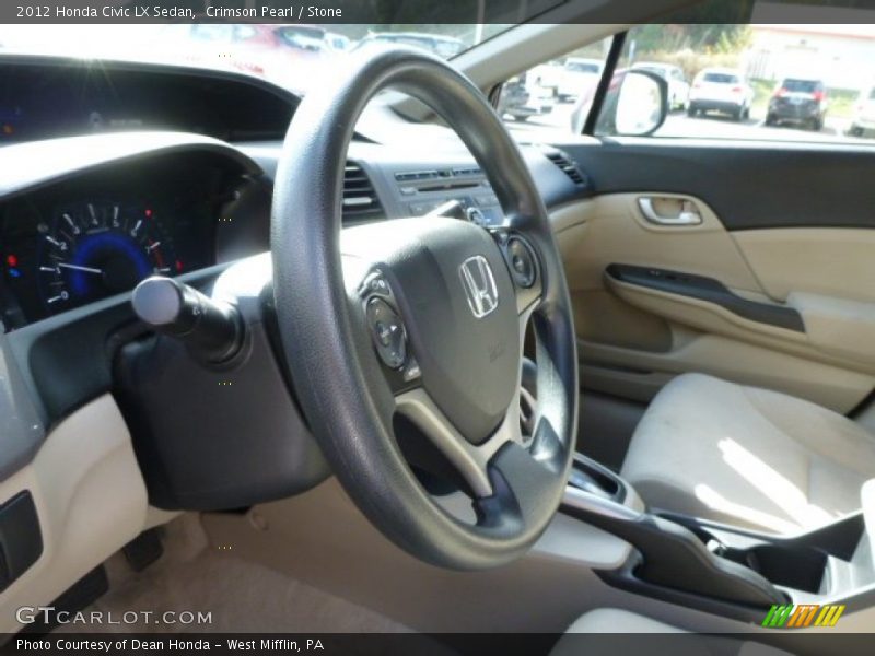 Crimson Pearl / Stone 2012 Honda Civic LX Sedan