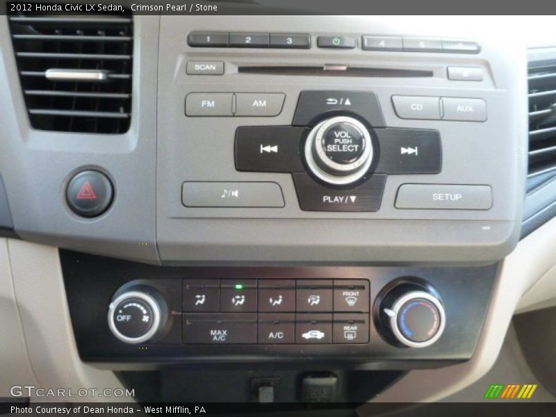Crimson Pearl / Stone 2012 Honda Civic LX Sedan