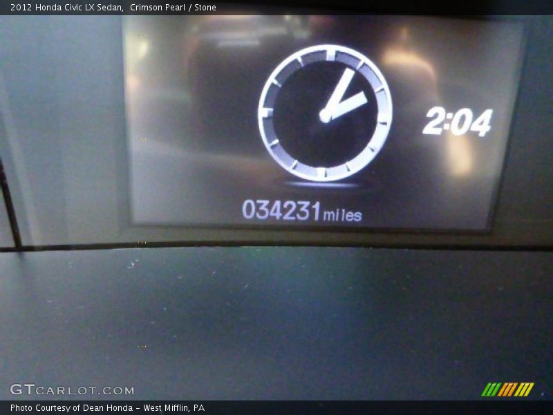 Crimson Pearl / Stone 2012 Honda Civic LX Sedan