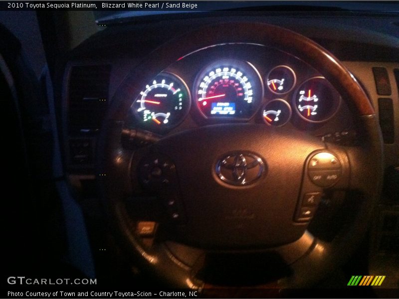 Blizzard White Pearl / Sand Beige 2010 Toyota Sequoia Platinum