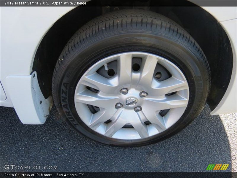 Aspen White / Beige 2012 Nissan Sentra 2.0 S