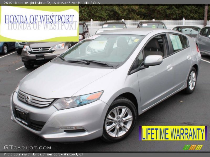 Alabaster Silver Metallic / Gray 2010 Honda Insight Hybrid EX