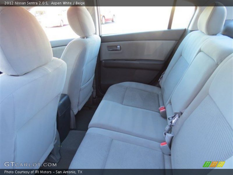 Aspen White / Beige 2012 Nissan Sentra 2.0 S