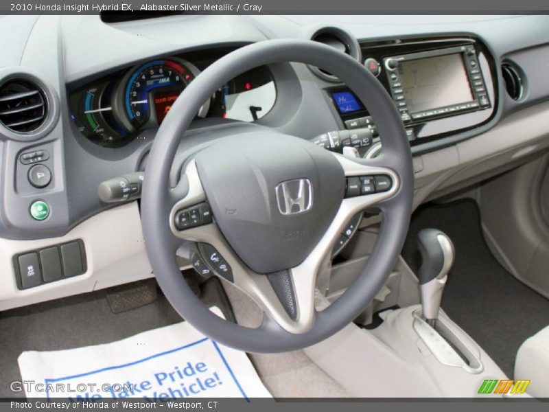 Alabaster Silver Metallic / Gray 2010 Honda Insight Hybrid EX