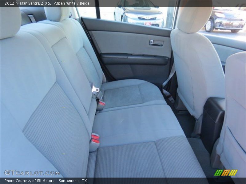 Aspen White / Beige 2012 Nissan Sentra 2.0 S