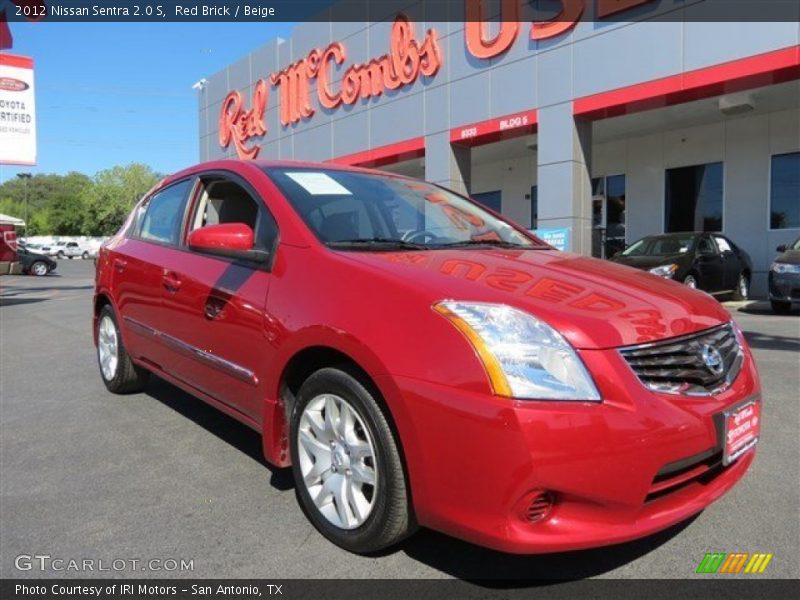 Red Brick / Beige 2012 Nissan Sentra 2.0 S