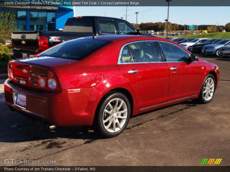 Red Jewel Tint Coat / Cocoa/Cashmere Beige 2008 Chevrolet Malibu LTZ Sedan