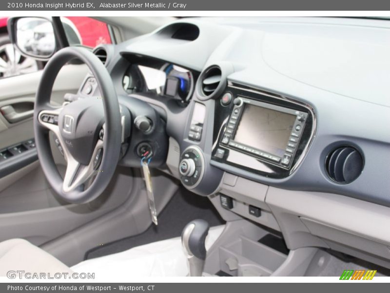 Alabaster Silver Metallic / Gray 2010 Honda Insight Hybrid EX