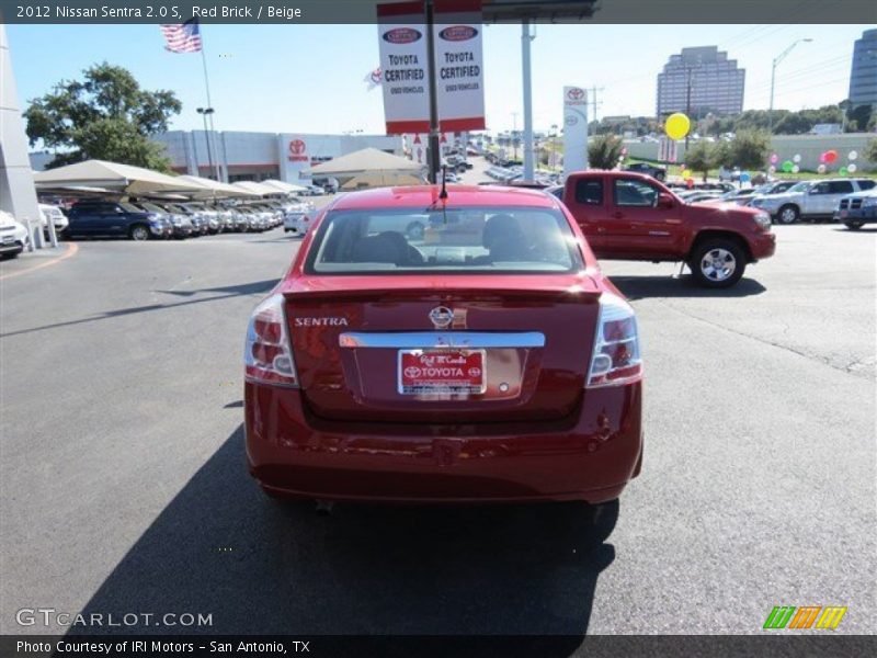 Red Brick / Beige 2012 Nissan Sentra 2.0 S
